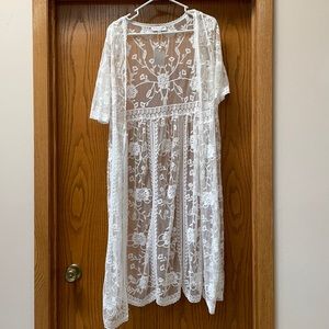 Hayden Sheer Lace Kimono
